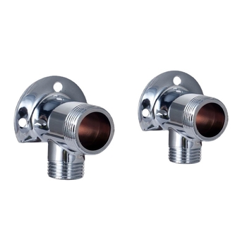 Душ адаптер с медено тяло за скрита към открита инсталация — модерен минималистичен стил