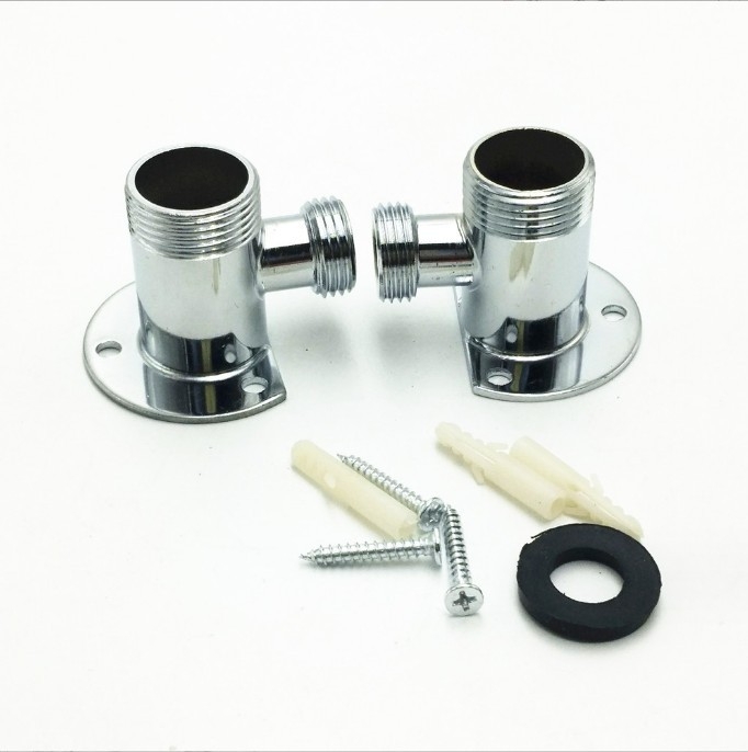 Душ адаптер с медено тяло за скрита към открита инсталация — модерен минималистичен стил