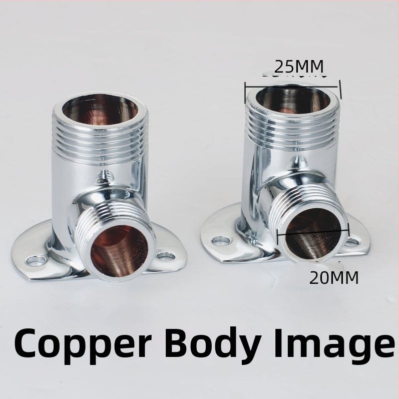 Душ адаптер с медено тяло за скрита към открита инсталация — модерен минималистичен стил