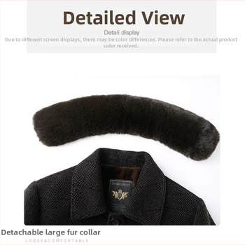 Pánsky kabát s hrubšou fleecovou výplňou, stredná dĺžka, kožušinový golier, s kapucňou