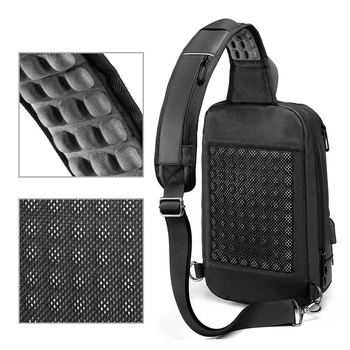 Muška torbica za prsni dio crossbody — vodootporni PVC, marka Sheen, stil poslovna putovanja