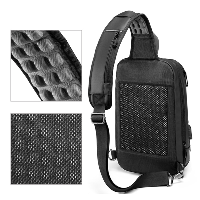 Muška torbica za prsni dio crossbody — vodootporni PVC, marka Sheen, stil poslovna putovanja