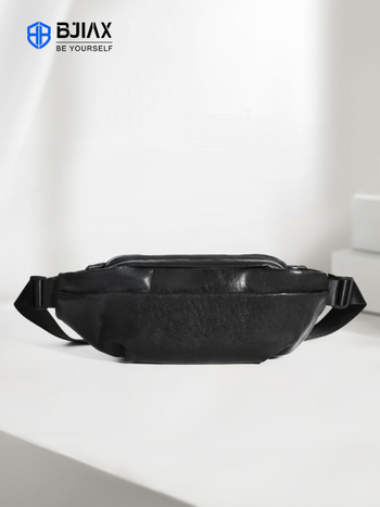 Muška kožna crossbody torba velikog kapaciteta, urbanog jednostavnog stila, koža prvog sloja, vodootporna, Bjiax brend, podstava poliester