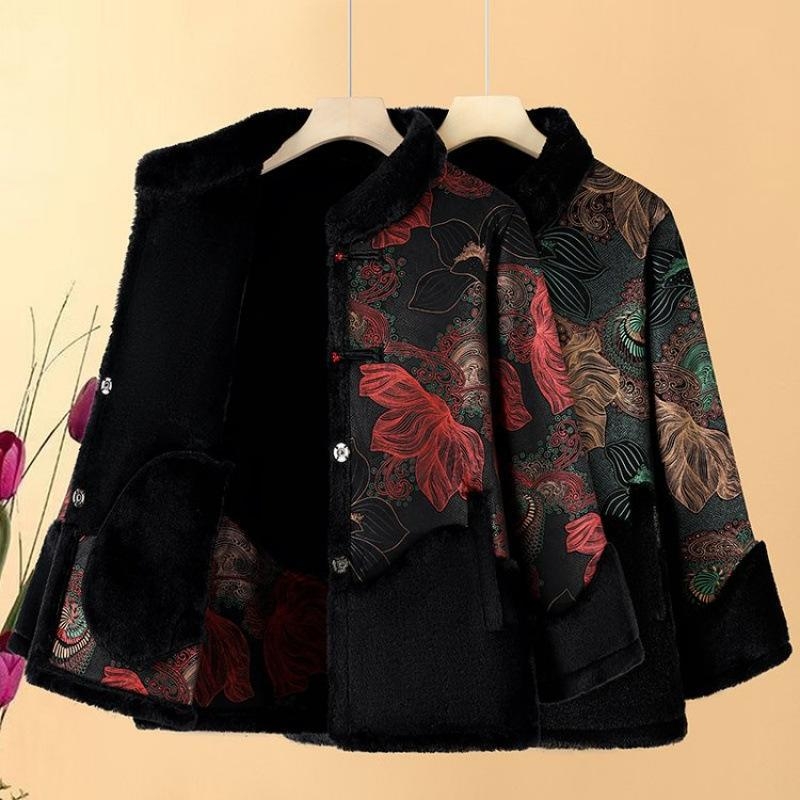 Bavlnený zateplený kabát s kožušinovým golierom, dlhý strih, extra dlhé rukávy, tkanina hodvábovo-pamäťová