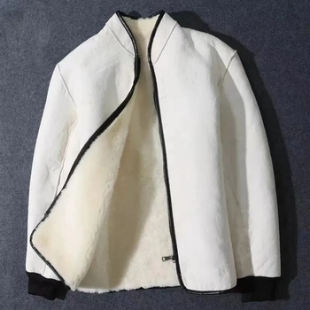 Ανδρικό μπουφάν κορεατικού στυλ με κουκούλα, corduroy ύφασμα, επένδυση από γούνα κουνελιού, εφαρμοστή γραμμή