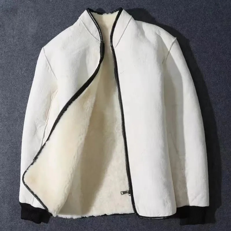 Ανδρικό μπουφάν κορεατικού στυλ με κουκούλα, corduroy ύφασμα, επένδυση από γούνα κουνελιού, εφαρμοστή γραμμή