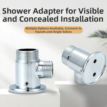 Душ смесител и конверсионен адаптер: от скрит към открит монтаж, повърхностно монтирана основа | Материали: сплав/мед/неръждаема стомана | Модерен минимализъм