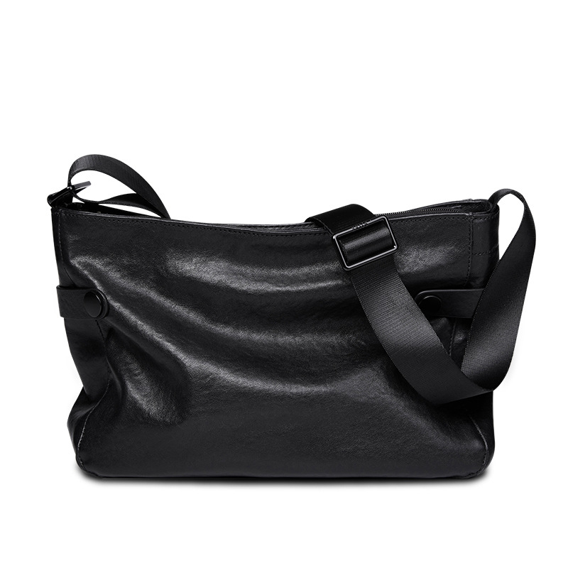 Muška crossbody torba od prave kože, gornji sloj teleće kože, vodootporna, ulični stil