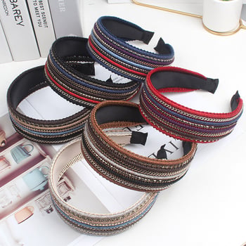 Čelenka za kosu od tkanine, pleteni, etnički stil; FG-225; Juxin Accessories; ljetno izdanje 2022