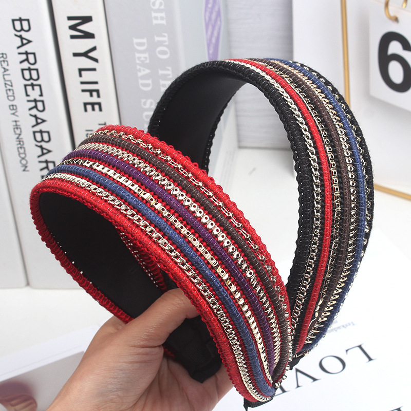 Čelenka za kosu od tkanine, pleteni, etnički stil; FG-225; Juxin Accessories; ljetno izdanje 2022