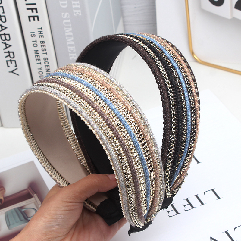 Čelenka za kosu od tkanine, pleteni, etnički stil; FG-225; Juxin Accessories; ljetno izdanje 2022