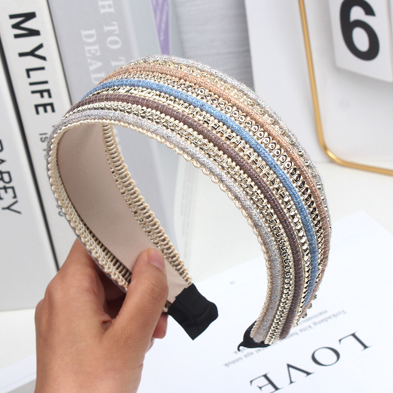 Čelenka za kosu od tkanine, pleteni, etnički stil; FG-225; Juxin Accessories; ljetno izdanje 2022