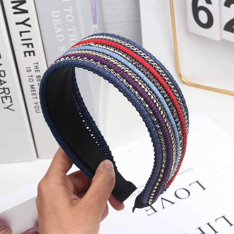 Čelenka za kosu od tkanine, pleteni, etnički stil; FG-225; Juxin Accessories; ljetno izdanje 2022