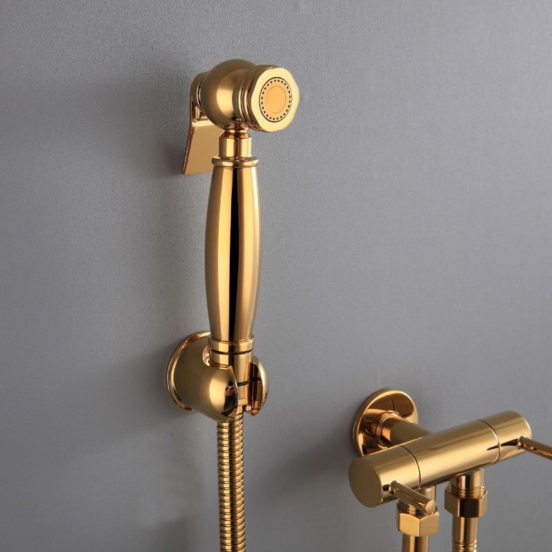 Mjedeni bidet sprej slavina, zidna montaža, model x35, kromirano, sprej i mjehurići