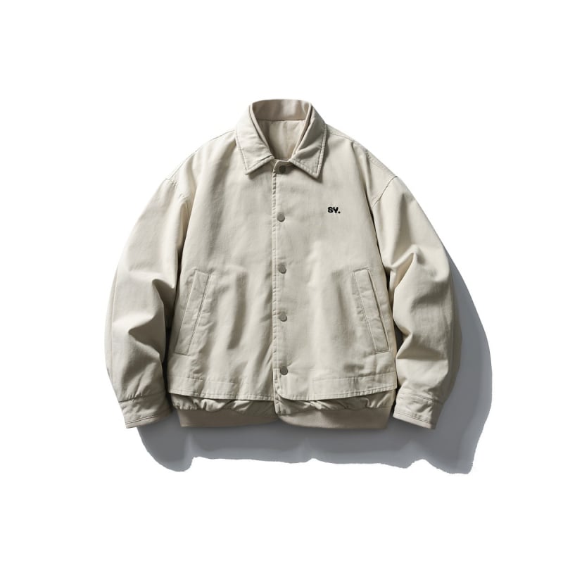 Μπουφάν με επένδυση από πολυεστέρα και ψεύτικος σχεδιασμός δύο μερών, κέντημα με γράμματα, χωρίς κουκούλα, φαρδιά γραμμή, κλείσιμο με κουμπιά, χειμώνας 2025