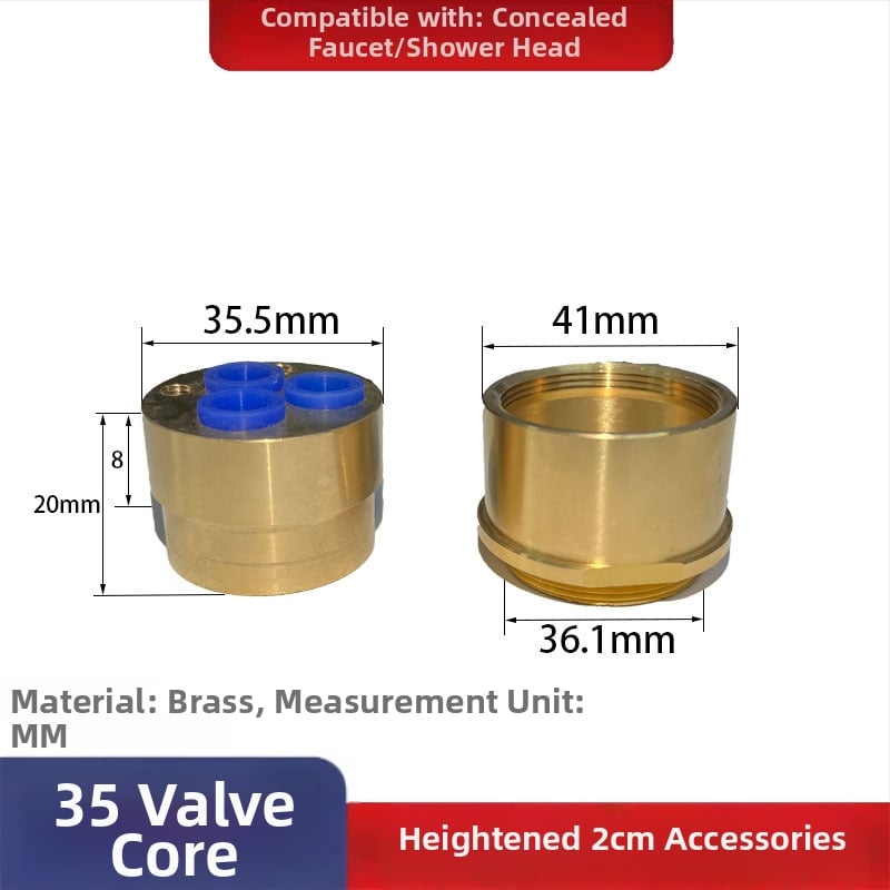 Скрит удължителен прът за ядро на душ-вентил за стенен смесител – меден, аксесоар за повдигане, модерен минималистичен стил
