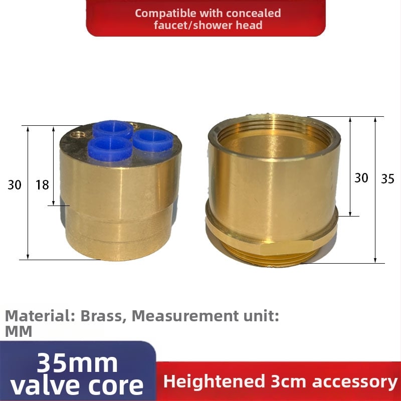 Скрит удължителен прът за ядро на душ-вентил за стенен смесител – меден, аксесоар за повдигане, модерен минималистичен стил
