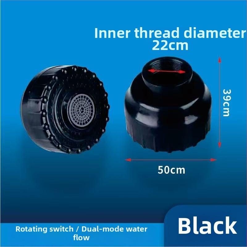 Накрайник за кран с котка на късмета за мивка – пластмасов, двоен режим на струя, усилвател на аератора, модерен минималистичен стил