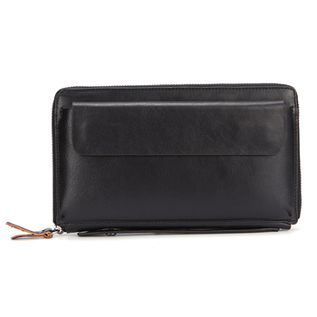 Muška clutch torba - Prava koža, koža prvog sloja kravljeg porijekla, vodootporna, otporna na habanje, proširiva, anti-magnijska podstava, poslovni stil, jesen 2024