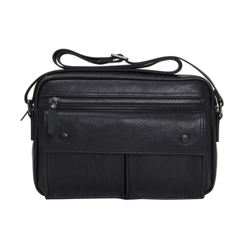 Muška kožna crossbody torba, prirodna koža s biljnim tanovanjem, poslovni stil, otporna na habanje, kapacitet za 8-inčni prijenosnik