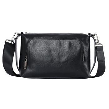 PARSONKER Muška crossbody torba - ulični stil, prava koža, prvi sloj goveđe kože, otporna na habanje, proširivi kapacitet