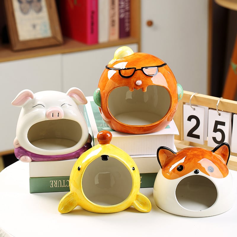 Κεραμικό οικίσιο για χάμστερ με ψύξη, αδιάβροχο και εύκολο στον καθαρισμό, στρογγυλό σχήμα, για εσωτερική και εξωτερική χρήση