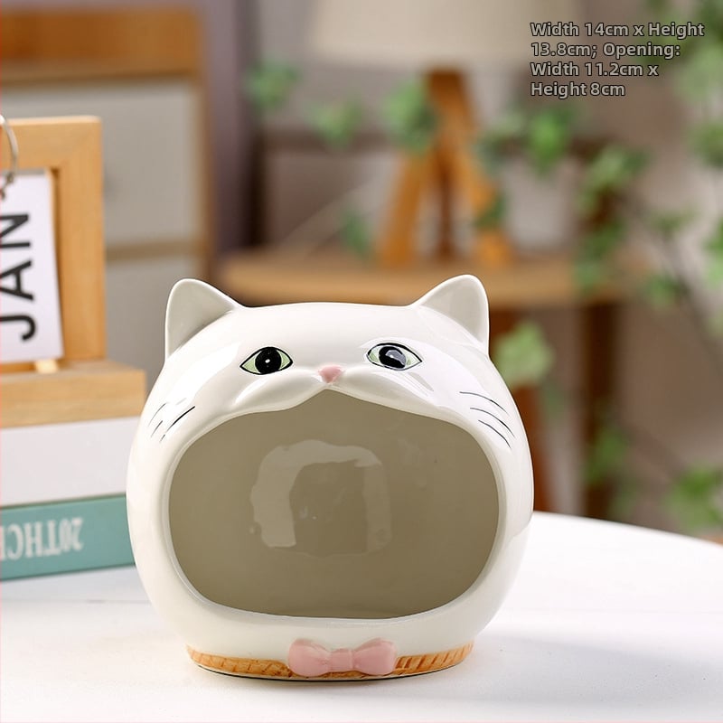 Κεραμικό οικίσιο για χάμστερ με ψύξη, αδιάβροχο και εύκολο στον καθαρισμό, στρογγυλό σχήμα, για εσωτερική και εξωτερική χρήση