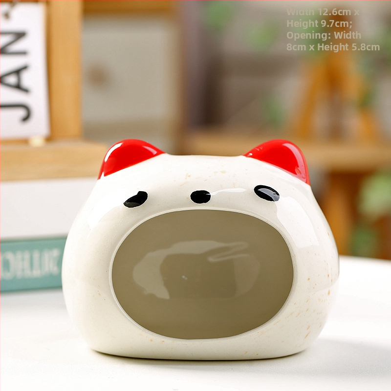 Κεραμικό οικίσιο για χάμστερ με ψύξη, αδιάβροχο και εύκολο στον καθαρισμό, στρογγυλό σχήμα, για εσωτερική και εξωτερική χρήση