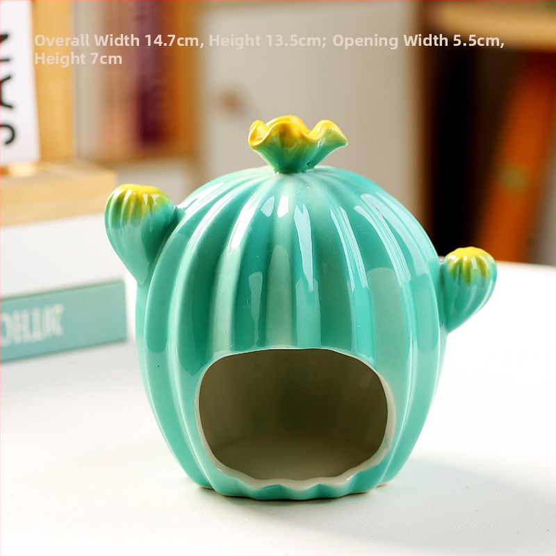 Κεραμικό οικίσιο για χάμστερ με ψύξη, αδιάβροχο και εύκολο στον καθαρισμό, στρογγυλό σχήμα, για εσωτερική και εξωτερική χρήση