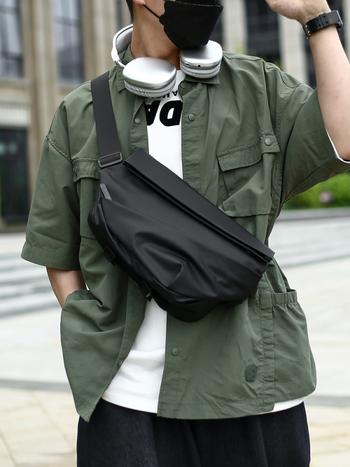 Muška crossbody torba – PU materijal, street fashion stil, podstava od poliester, smanjenje opterećenja