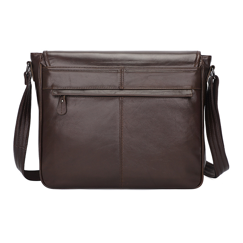 Muška crossbody torba od prave kože, vrhunska teleća koža, vodootporna, horizontalna, velika kapaciteta