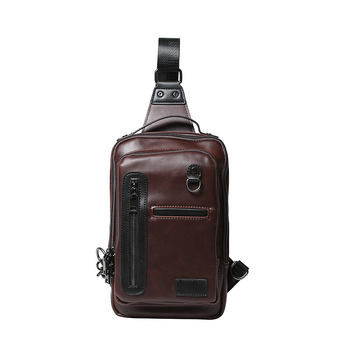 Muška crossbody torba Street trend, PU koža, jednobojna, vodootporna