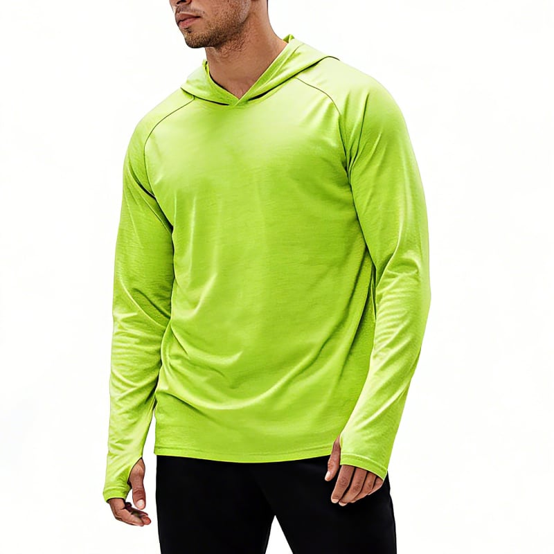 Ανδρικό αθλητικό πουκάμισο με κουκούλα UV προστασία – UPF50+, γρήγορο στέγνωμα, αναπνεύσιμο, πολυεστέρας, FSY1212