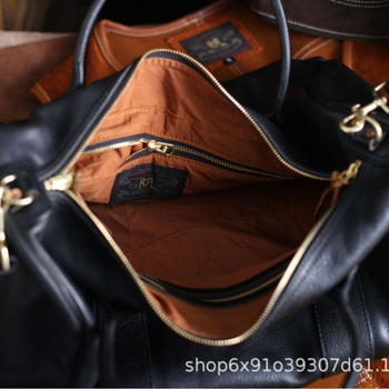 Muška kožna torba za poslovna putovanja (gornji sloj goveđe kože; prirodna koža; marka Sansheng all things; težina 2.2)