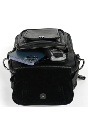 Geantă crossbody pentru bărbați Ancient Chaoke, din piele naturală, stil Street Trend, ultra-ușoară, căptușeală poliester