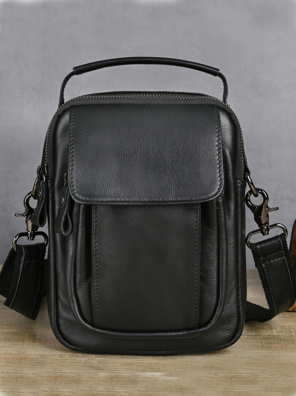 Geantă crossbody pentru bărbați Ancient Chaoke, din piele naturală, stil Street Trend, ultra-ușoară, căptușeală poliester