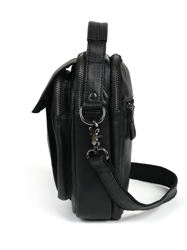 Geantă crossbody pentru bărbați Ancient Chaoke, din piele naturală, stil Street Trend, ultra-ușoară, căptușeală poliester