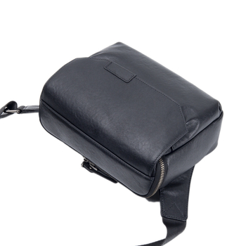 Muška crossbody torba – prva sloj teleće kože, prava koža, otporna, Leap Up, podstava poliester-bavna