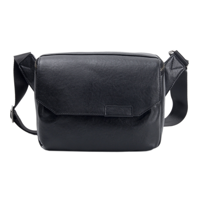 Muška crossbody torba – prva sloj teleće kože, prava koža, otporna, Leap Up, podstava poliester-bavna
