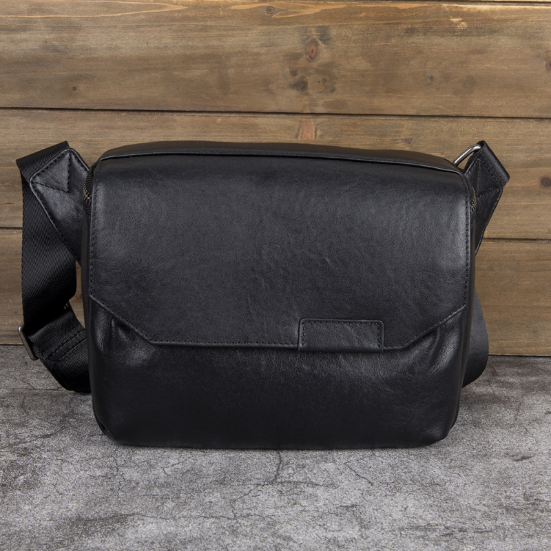 Muška crossbody torba – prva sloj teleće kože, prava koža, otporna, Leap Up, podstava poliester-bavna