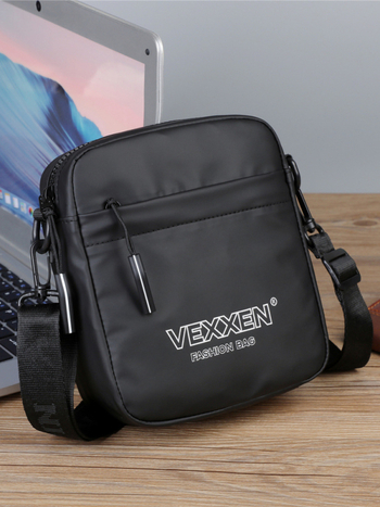 Muška crossbody torba, casual stil, PU materijal, vodootporna, uzorak: slova, podstava: poliester, zima 2025