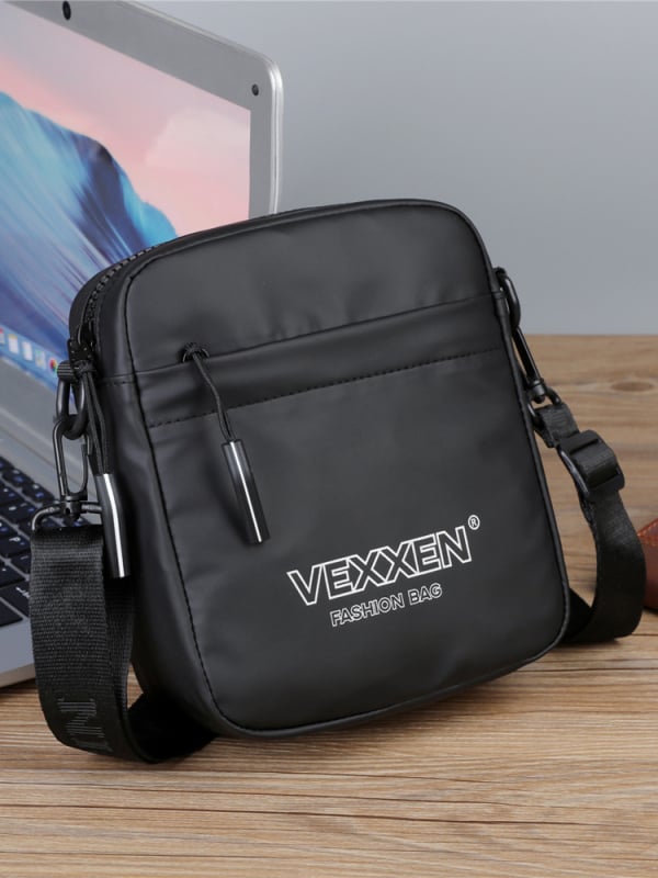 Muška crossbody torba, casual stil, PU materijal, vodootporna, uzorak: slova, podstava: poliester, zima 2025