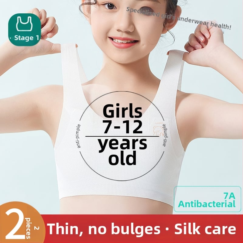 Κοριτσίστικος νάιλον σουτιέν-vest, με πλήρες κύπελλο, διαμορφωμένο λεπτό κύπελλο, 9–13 ετών, σταθερές διπλές τιράντες, επένδυση από βισκόζη