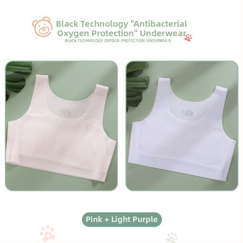 Κοριτσίστικος νάιλον σουτιέν-vest, με πλήρες κύπελλο, διαμορφωμένο λεπτό κύπελλο, 9–13 ετών, σταθερές διπλές τιράντες, επένδυση από βισκόζη