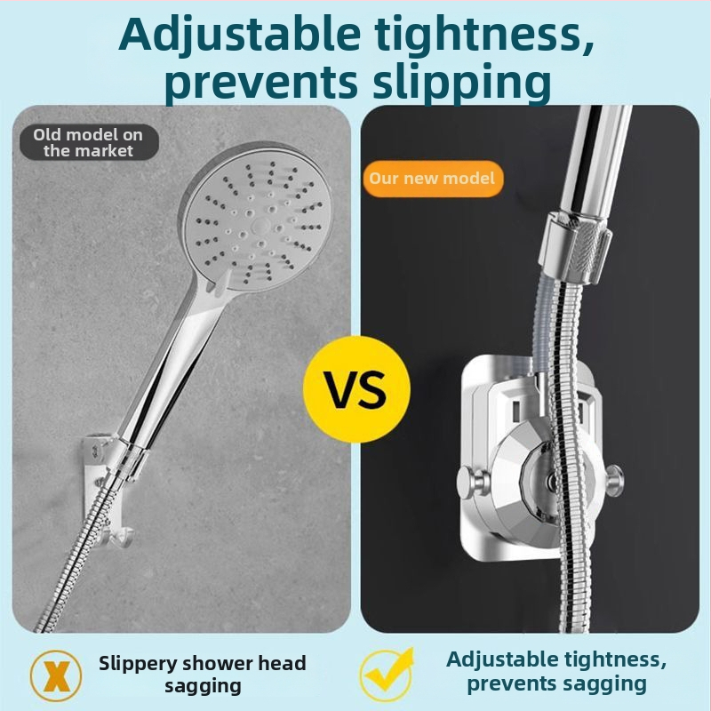 Душ държач без пробиване за баня (ABS материал; база за душ глава; модерен минималистичен стил)