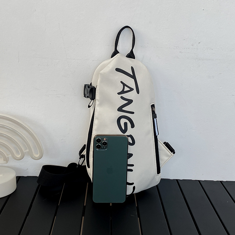 Muška crossbody torba, ulični stil, najlon, ultralagana, jednostavan uzorak, poliester podstava