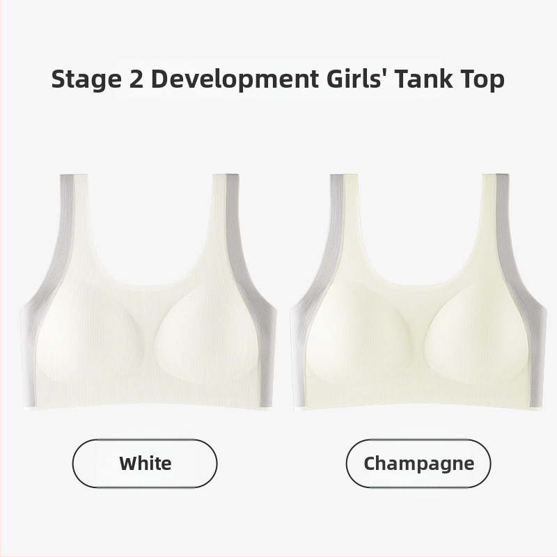 Σουτιέν για κορίτσια σε στιλ γιλέκο, νάιλον, πλήρης κάψα, λεπτές μορφοποιημένες κάψες με επένδυση από σπογγώδες, σταθερές διπλές τιράντες