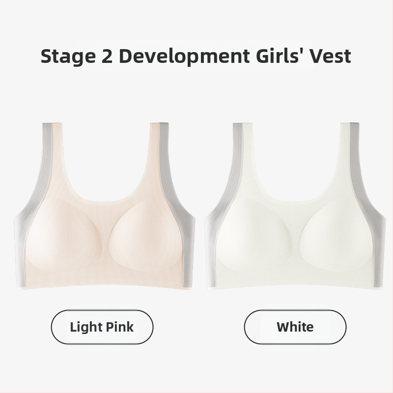 Σουτιέν για κορίτσια σε στιλ γιλέκο, νάιλον, πλήρης κάψα, λεπτές μορφοποιημένες κάψες με επένδυση από σπογγώδες, σταθερές διπλές τιράντες