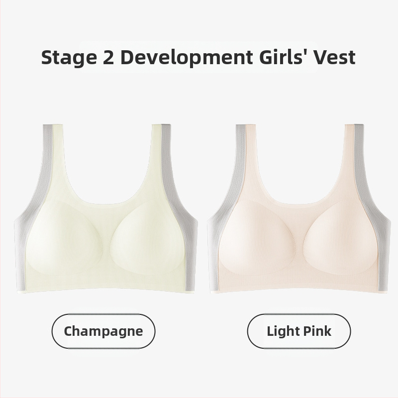 Σουτιέν για κορίτσια σε στιλ γιλέκο, νάιλον, πλήρης κάψα, λεπτές μορφοποιημένες κάψες με επένδυση από σπογγώδες, σταθερές διπλές τιράντες