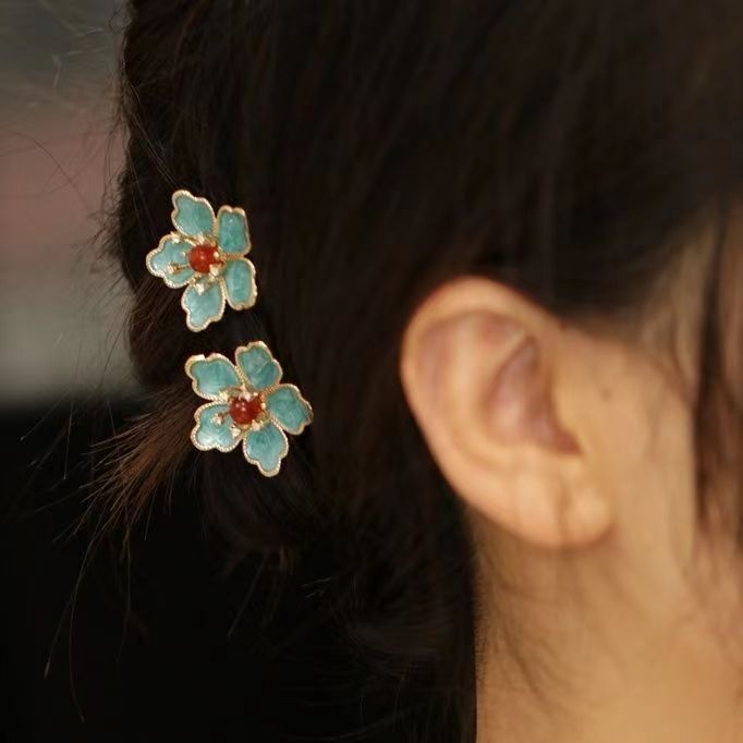 Din aliaj, floare pentru păr, clips pentru păr și pieptene, accesoriu pentru cap, stil vintage, vară 2021